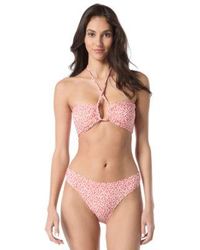 Vince Camuto - Leopard Print Bikini Top High Cut Bottoms - Lyst