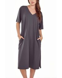iCollection - Soft Knit Short Sleeve Nightgown Dress - Lyst