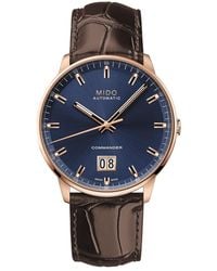 MIDO - Swiss Automatic Commander Big Date Leather Strap Watch 42mm - Lyst