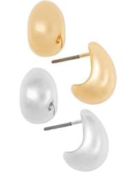 On 34th - Two-tone 2-pc. Set Puffy Teardrop Stud Earrings - Lyst