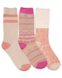 Muk Luks - Boot Socks 3 Pair Pack - Lyst