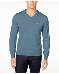 Tommy Hilfiger Tommy Jeans Essential V-Neck Sweater Pullover blue DM0DM08803C87