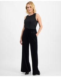 INC International Concepts - Petite Velvet High-rise Wide-leg Pants - Lyst