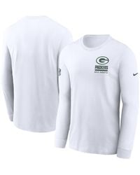 Nike - Green Bay Packers Sideline Performance Long Sleeve T-shirt - Lyst