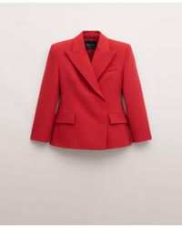 Mango - Fitted Double-breasted Blazer - Lyst