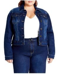 City Chic - Plus Size Kira Denim Jacket - Lyst