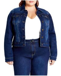 City Chic - Plus Size Kira Denim Jacket - Lyst