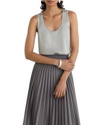 Reiss - Ruby Silk-front Scoop Neck Sleeveless Cami Top - Lyst