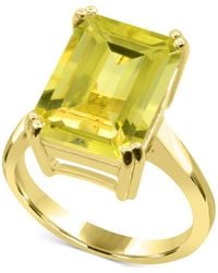 Macy's - Green Quartz Emerald-cut Statement Ring (6-7/8 Ct. T.w. - Lyst