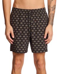 Paisley & Gray - Gilligan Printed Drawstring 6" Swim Trunks - Lyst