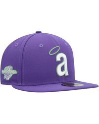 KTZ - California Angels Cooperstown Collection Lime Side Patch 59fifty Fitted Hat - Lyst