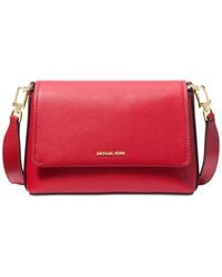 Michael Kors - Michael Nessa Small Leather Messenger - Lyst