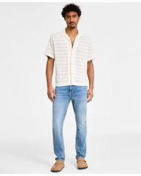 Sun & Stone - Sun Stone Printed Camp Shirt Slim Fit Jeans Exclusively At Macys - Lyst