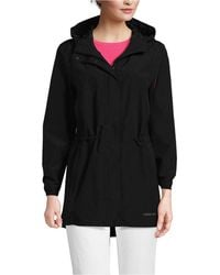 Lands' End - Petite Waterproof Hooded Packable Raincoat - Lyst