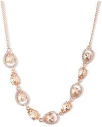 Givenchy - Rose Gold-tone Pave & Pear-shape Crystal Statement Necklace - Lyst