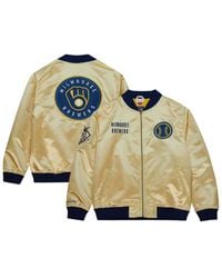 Mitchell & Ness - Milwaukee Brewers Og 2.0 Lightweight Satin Full-zip Jacket - Lyst