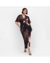 City Chic - Braelynn Bloom Print Maxi Dress - Lyst