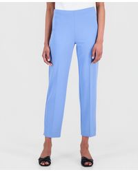 Anne Klein - Stretch Crepe Pull-on Hollywood Waist Straight Ankle Pants - Lyst