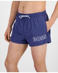 BOSS - Boss By Mooneye Outlined Logo Drawstring 3" Swim Trunks - Lyst