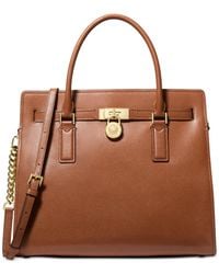 Michael Kors - Michael Hamilton Moderne Large Leather Satchel - Lyst