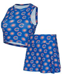 Concepts Sport - Â 2-piece Chicago Cubs Knit Tank Top And Skort Set - Lyst