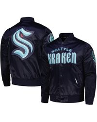 Pro Standard - Deep Sea Blue Seattle Kraken Classic Satin Full-snap Jacket - Lyst