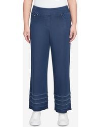 Ruby Rd. - Petite Stretch Fringe Pull On Ankle Jeans - Lyst