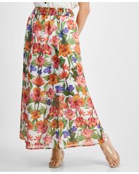 INC International Concepts - Petite Textured Floral-print Maxi Skirt - Lyst