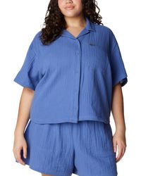 Columbia - Plus Size Holly Hideaway Breezy Short-sle Top - Lyst
