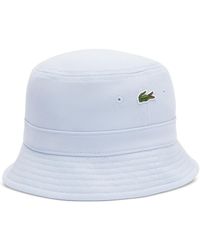 Lacoste - Cotton Logo Bucket Hat - Lyst
