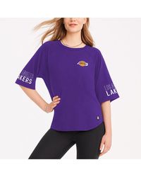 DKNY - Sport Los Angeles Lakers Diana Raglan Tri-blend Oversized T-shirt - Lyst