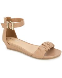 Kenneth Cole - Great Scrunch Two-piece Wedge Sandals - Lyst