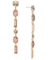 INC International Concepts - Gold-tone Mixed Stone Linear Drop Earrings - Lyst