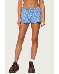 Edikted - Maryanne Gingham Boxer Shorts - Lyst