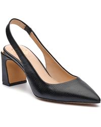 Vince Camuto - Hamden Leather Pointed Toe Slingback Heels - Lyst