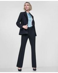 DKNY - Tech Sport Nylon Blazer Nylon Pull On Pants Printed Sleeveless Satin Blouse - Lyst