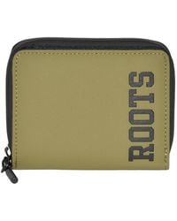 ROOTS - Compact Zip Around Snap Wallet - Lyst