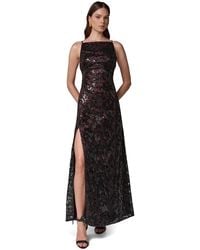 Donna Karan - Sleeveless Sequin-embroidered Low V-back Gown - Lyst