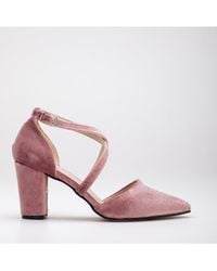 Forever & Always Shoes - Sina Criss Cross High Block Heels - Lyst