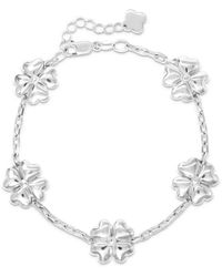DEVATA - Five Clover Heart Chain Bracelet - Lyst