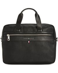 Tommy Hilfiger - Pebble Faux-leather Leo Briefcase - Lyst