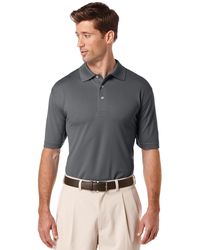 PGA TOUR - Airflux Solid Mesh Short Sleeve Golf Polo Shirt - Lyst