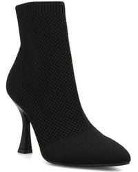 MIA - Pamilla Pointed Toe Knit Dress Booties - Lyst