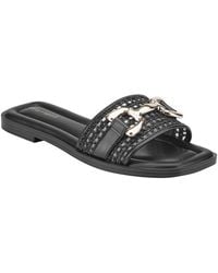 Easy Spirit - Vana Woven Slide Flat Sandals - Lyst