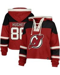 '47 - Jack Hughes New Jersey Devils Superior Lacer Cropped Pullover Hoodie - Lyst