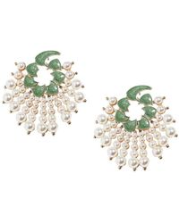 SOH - Circular Pearl Drop Earrings - Lyst