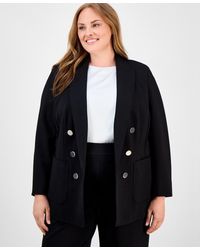 Anne Klein - Plus Size Faux Double-breasted Jacket - Lyst