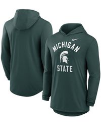 Nike - Michigan State Spartans Classic Arch Tri-blend Performance Long Sleeve Hoodie T-shirt - Lyst