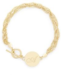Brook and York - 14k Gold Plated Sophie Initial toggle Bracelet - Lyst