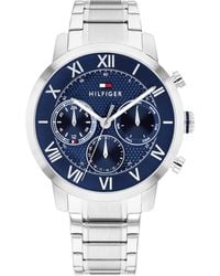 Tommy Hilfiger - Multifunction Tone Stainless Steel Bracelet Watch - Lyst